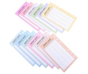 GATHINESS 48 Sheets of Assorted Color Money Savings Sheets with 6 Holes for Tracking Savings Goals and Developing Better Financial Habits, for Challenge and Cash Recording