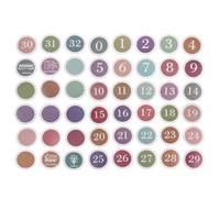 GATHINESS 48pcs Numbered Floor Stickers Circle Dot Labels for Kindergarten and Classroom Use, Paper Material with Bright Colourful Design, Enhances Number Recognition and Improves Order