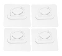 GATHINESS 4pcs Acrylic Round Adhesive Hooks Reliable Support and Multifunctional Design for Kitchen and Bathroom, Sleek Wall Mount Hangers for Towels, Shower Gel, and Accessories