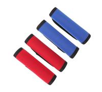 GATHINESS 4pcs Detachable Pull up Bar Grip Sleeves with Anti-slip Padding for Dumbbell and Barbell Handles, Red and Dark Blue Fitness Handle Wraps for Strength Training and Home Gym Use