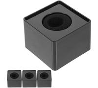 GATHINESS 4Pcs Interview Microphone Flag Station Square Shaped Black ABS Sponge Alloy with Stable Design for News Reporting and Podcasting