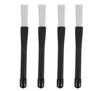 GATHINESS 4pcs Jazz Drumsticks with Brushes Set Made of Nylon, Portable Design and Gentle on Drumheads, for Jazz Drums and Types of Musical Settings for Musicians