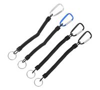 GATHINESS 4pcs Retractable Keychain Set Elastic Spring Coil Keyrings for Outdoor Recreation Easy to Carry and Store Bag Lanyards for Fishing and Everyday Use Random Random Color
