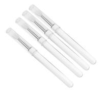 GATHINESS 4pcs Silicone Lipstick Brush Applicator with Lid, Easy to Carry and Gentle on Skin, Suitable for Cosmetic Bag or Long Wallet, for Those Who Love Makeup and Experiment