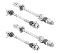 GATHINESS 4pcs Silver Steel Mountain Bike Solid Axle Replacement Kit with Integrated Waterproof Caps, Multi-layer Sealed Design for Stable Performance on Trails and Rough Terrain, Suitable