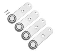 GATHINESS 4pcs Sliding Wardrobe Door Wheels with Tpe Rubber and Galvanizing Material, Side Mount Design Featuring Strong Load Bearing Capacity and Precision Bearing for Residential