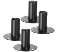 GATHINESS 4pcs Speaker Stand Pole Adapter for Stage Performance and Studio Use, Aluminium Alloy with Metallic Finish, Quick Installation and Improved Sound Clarity, 4.21x3.15 Inch Black