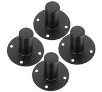GATHINESS 4pcs Speaker Stand Top Hat Adapter, Aluminium Alloy Base Mount Brackets with Metallic Finish, Quick Installation for Studio and Dj Booth Speaker Pole Mounts, 107x80mm