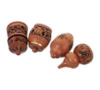 GATHINESS 4pcs Wood Carved Hollow Diffuser Charm Essential Oil Car Accessory Chinese Blessing Pendant for Home and Car
