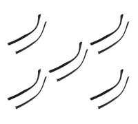 GATHINESS 5 Pairs Glasses Temple Replacement Arms for Hinges, Tr90 Black | Lightweight Comfort, Not Easy to Break, Glossy Electroplated Finish, for Daily Wear and Opticians