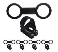 GATHINESS 5 Sets Scuba Diving Snorkel Keeper Clip, Silicone and ABS Mask Strap Holder, Black, Secure Attachment for Diving Mask and Snorkeling Gear, Adults, Snorkeling