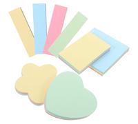 GATHINESS 500pcs Assorted Color Adorable Note Stickers Self-adhesive Paper Memo Pads Heart, Plum and Strip Shapes Portable for Diary and To-do Lists Use by Students and Office Staff