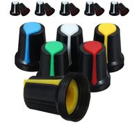GATHINESS 50pcs Plastic Potentiometer Knobs for Electric Guitars 6mm Insert Shaft, Excellent Touching Feeling Rotary Knob Replacements for Guitar Volume Control and Sound Adjustment