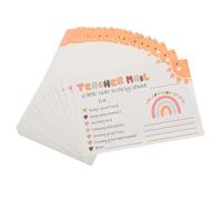 GATHINESS 50pcs Teacher Mail Notes Rainbow Happy Mail Postcards Paper Cards with Ample Space for Messages Provide Praise and Encouragement for Classroom Rewards and Home Use Suitable