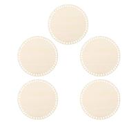 GATHINESS 5pcs Blank Crochet Basket Wooden Base for DIY Bag Making
