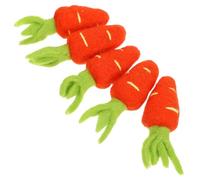 GATHINESS 5pcs DIY Wool Felt Carrot Shape Ornaments Carrot Shape Charm DIY Brooch Headdress Decor Supplies for Felt Craft Christmas Decorations and Jewellery Making Supplies