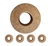 GATHINESS 5pcs Hydroponic Glass Vase with Perforated Lid Wooden Stoppers for DIY Hydroponic Projects on Windowsills 6.5cm Center Hole Stable Base Sleek Natural Design