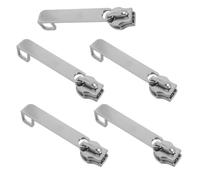GATHINESS 5pcs Nylon Double Layer Zipper Pull Replacement for Suitcases with Keyless Security and Easy Installation, Sturdy Silver Luggage Zipper Puller for Airports and Road Trips