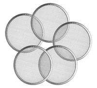 GATHINESS 5pcs Stainless Steel Mason Jar Screen Lids Sprouting Jars with Screen Lids Convenient Drainage Easy to Clean Silver for Growing Fresh Bean Sprouts at Home