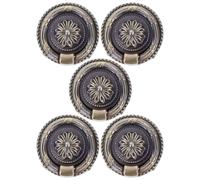 GATHINESS 5pcs Vintage Metal Cabinet Pull Ring Single Hole Green 47mm