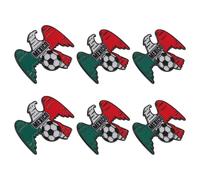 GATHINESS 6pcs 2026 Soccer Lapel Badge Set Featuring Mexico Style Alloy Brooches Lightweight Collector’s Appeal for Soccer Souvenir Pin Collections and Game Day
