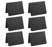 GATHINESS 6pcs Mini Blackboard Display Message Boards with PVC Material and Steady Stand, Wipeable Text for Working Place and Weddings, Hanging Chalkboards for Restaurant and Cafe Use