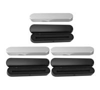 GATHINESS 6pcs Rectangular Metal Pencil Boxes with Sponge Liner, Practical Pen Cases to Protect Stationery and Firmly Fix Pens and Pencils, for School Bag and Backpack Use