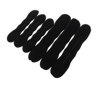 GATHINESS 6pcs Reusable Hair Bun Maker Shaper for Women Soft and Comfortable Fabric Sponge Material Hair Accessory for Weddings and Parties Black Colour