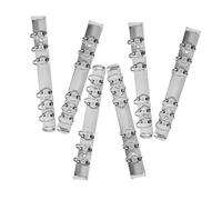 GATHINESS 6pcs Stainless Steel DIY Binder Rings with Creative Design, Silver Metal Loose Leaf Rings for Office Use, for Students and Teachers