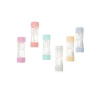 GATHINESS 6pcs Travel Contact Lens Storage Cases with Double Compartment and Unique Plastic Design for Easy Left and Right Distinction, for Outdoor Storage and Vacations