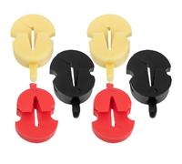 GATHINESS 6pcs Violin Rubber Mutes Set, Small Viola and Cello Instrument Practice Mutes, Sturdy Rubber Violin Parts with Yellow, Red, Black Colors for Quiet Practice
