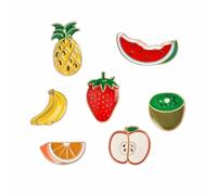 GATHINESS 7pcs Lovely Brooches Summer Fruit Patterned Funny Clothes Badges Collar Corsage Jewelry Lapel Dress Accessories for Women Girls Mixed Pattern Random Style