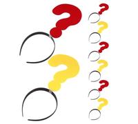 GATHINESS 8pcs Creative Funny Question Mark Headbands Lightweight Cloth and Plastic Material Versatile Styling Assorted Colour Accessories for Themed Events and Cosplay