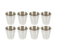 GATHINESS 8pcs Liquor Cups Small Liquor Cup Stainless Steel 70ml Without Burr Appearance Decorative Design for Home Party