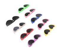 GATHINESS 9pcs Small Dog Glasses Lightweight Plastic Love Heart Shaped Sunglasses for Small Pets and Kittens Comfortable Wear Novelty Eyewear for Costume Wear and Social Media Posts