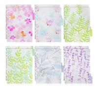 GATHINESS A5 Binder Dividers 2 Books with 6 Sheets Each, Pp Material, 6-Hole Design for Easy Classification and Quick Searching, Suitable for Note-Taking and Personal Use