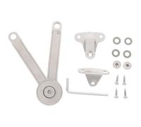 GATHINESS Adjustable Silver Zinc Alloy Lid Support Hinge with Streamlined Design to Prevent Injury, Heavy Duty Cabinet Hinge for Furniture Doors and Wardrobes