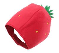GATHINESS Adorable Dog Strawberry Costume Headgear for Small Pets, Soft Cloth Material 25x22x10cm, Minimizes Pressure and Enhances Personality, for Dog Photo Sessions and Holiday
