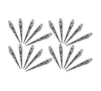 GATHINESS ancient queen fingernail, black hollow long claw finger nail tip rings, 40pcs for Halloween party festival performance props
