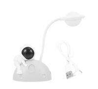 GATHINESS Astronaut Shaped LED Night Light for Bedroom and Living Room, White Plastic Table Lamp with Gentle Glow Effect, Rechargeable USB Small Night Light for Cozy Home Lighting