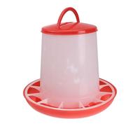GATHINESS Automatic Plastic Poultry Feeder for Chicken and Poultry with 3kg Capacity, Sturdy Red Material, Convenient to Use for Farm and Household Feeding