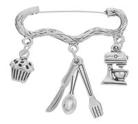 GATHINESS Baking Brooch Pin Chef Cake Mixer Spoon Fork Lapel Culinary School Graduation Gift for Pastry Chefs