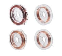 GATHINESS Bare Copper Magnet Wire and Excellent Electrical Conductivity for DIY Accessories 4 Rolls 10m with Wear Resistance in Automobiles and Pumps