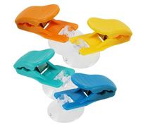 GATHINESS Bathroom and Kitchen Towel Holder Clips 4pcs Suction Cup Hooks with Rotating Plastic Clamps for Hanging Towels and Receipts Multi-Colour