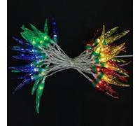 GATHINESS Battery Powered Chili Pepper String Lights Assorted Colour Bulbs and Cable with 40 LEDs for Creating A Fun and Warm Atmosphere Indoors