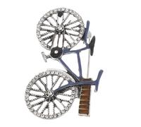 GATHINESS Bicycle Brooch Pin Rhinestone Alloy Lightweight Easy to Wear Lapel Pin Retro 70S Style Bicycle Corsage for Ladies