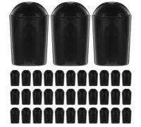 GATHINESS Black Hanger End Caps PVC Protective Sleeves 100PCS Rounded Corner No Glue Required for Industrial Clothes Hanging