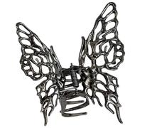 GATHINESS Black Metal Butterfly Hair Claw Clip Delicate Design that Will Not Fall out Easily for Women, Suitable for Short Hair for Wedding and Prom Hairstyles