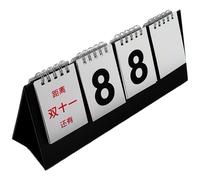 GATHINESS Black Modern Standing Flip Perpetual Calendar with Countdown Function and Reversible Paper Design, Stylish Desktop Calendar for Office and Cafe Decoration