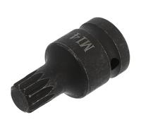 GATHINESS Brake Screw Removal Sleeve Socket for Car Q7 Black Steel Spline Bit Socket Reach Behind Calipers Feature for Easier Access to Tight Areas Car Brake Tool